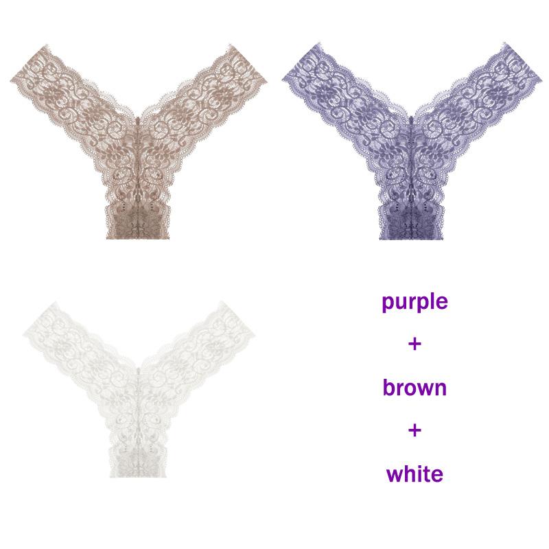 CINOON 3 Teile/los frauen höschen Transparent Low-Taille Unterhose Aushöhlen Tanga Weibliche Nahtlose G-String Sexy Unterwäsche Spitze Dessous panty