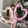Happy Birthday Heart Photo Frame Balloon with Bowknot Stickers Girlsfriend Valentine's Day Party Photo Props Wedding Ballon Deco