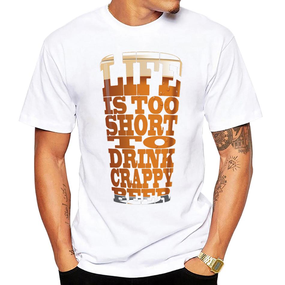 Funny Beer Design Craft Beer For Brewery Lovers T-Shirt Craft Beer Makes Me Hoppy T Shirts Personalized Hot Sale Man Tees
