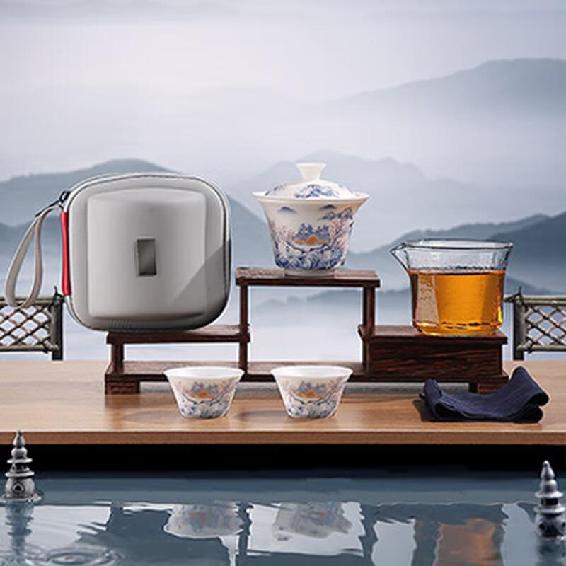 Chaxun Mutton Fat Jade Porcelain Tea Set