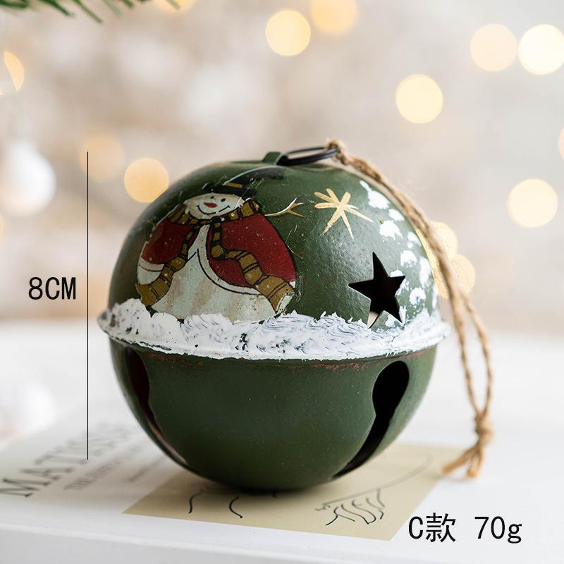 New Arrival boże narodzenie kutego żelaza dzwonek bałwanek łoś wisiorek ozdoba 2023XMAS Home Decor ozdoba choinkowa Natal Navidad