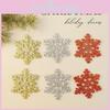 Christmas Snowflake Ornaments Pack With Gold Silver Red For Holiday Tree Decor