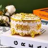 European Style Rose Enamel Box Vintage Antique Storage Case Trinket Organizer  Dressing Table