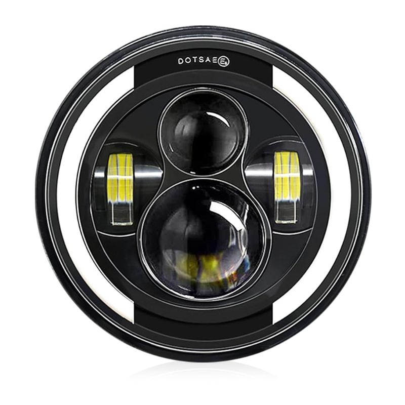 

Universal 7 Round Headlight for YMH Motorcycle Fog ght LED Headlamp ith /Lo Beam DRL Eye Turn Signal