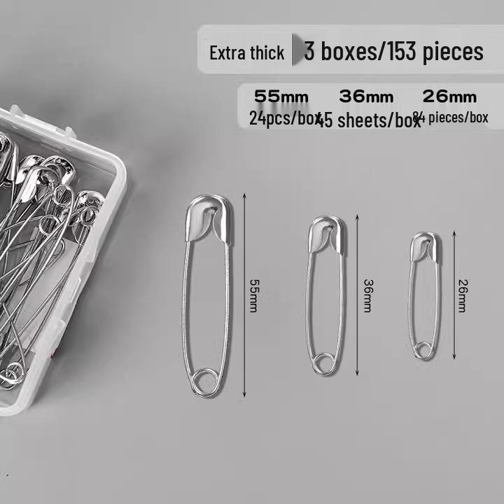 Vintage-Style Safety Pin Brooch and Paper Clip Set: Small to Extra Large for Clothes and Bed Sheets