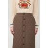 Benetton Quilted Button Skirt Baske1561