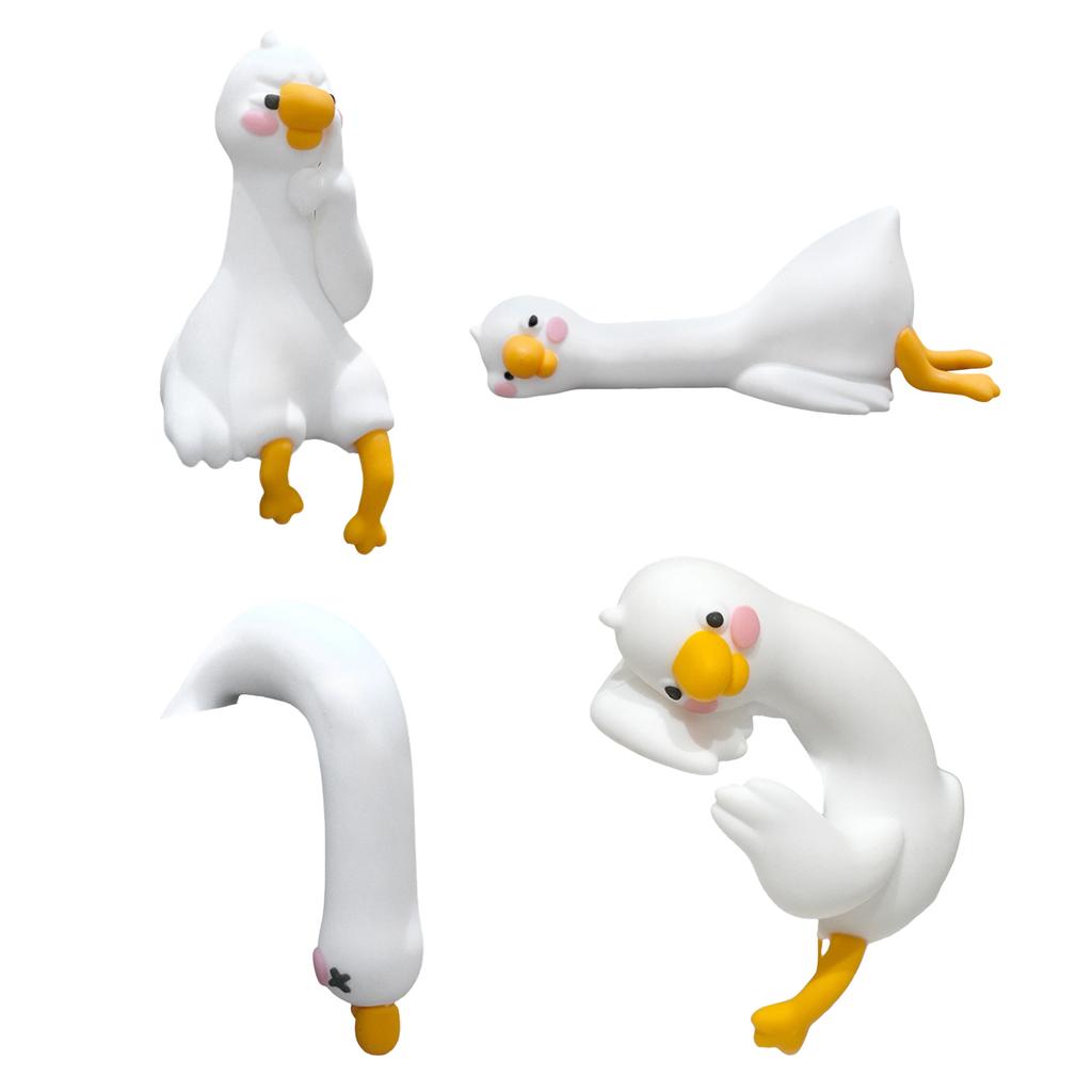 4Pcs Computer Monitor Decor Figurines Reusable Car Dashboard Ornaments Multi-Purpose Small Display Statues Gift for Friends