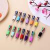 Mini 4-Color Ballpoint Pen - Cute Multicolor Click Pen for Students and Journaling
