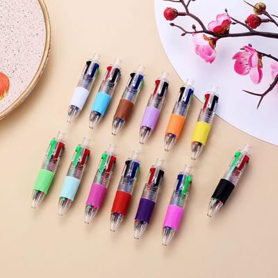 Mini Penna a Sfera 4 Colori - Graziosa Penna Click Multicolore per Studenti e Diario