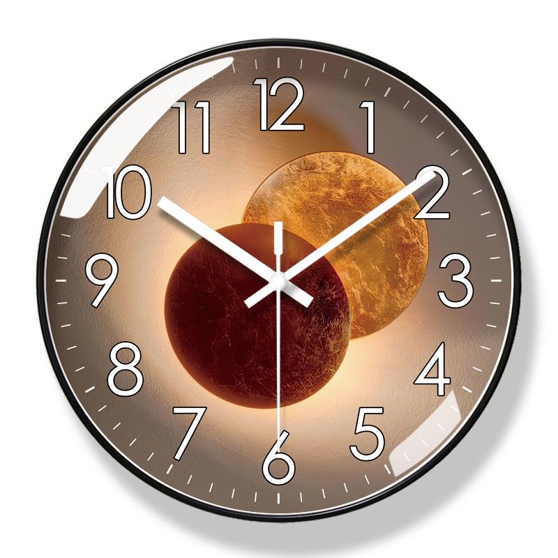 6380 Modern Silent Quartz Wall Clock for Living Room - American Light Luxury Design with Long Battery Life