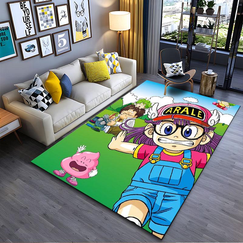 Cartoon Arale Running Scene suitable as a non-slip mat for the living room or bedroom sofa