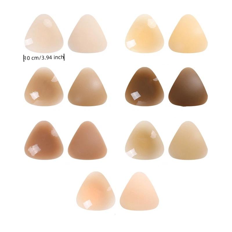 1Pair Chest Pads Bikini Set Push Up Padded Swimsuit Women Swimwear Silicone Breathable Bra Pad Nipple Cover