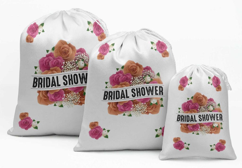 Darling Souvenir White Floral Bridal Shower Party Supplies Favor BagsA JewelryA Pouches 15