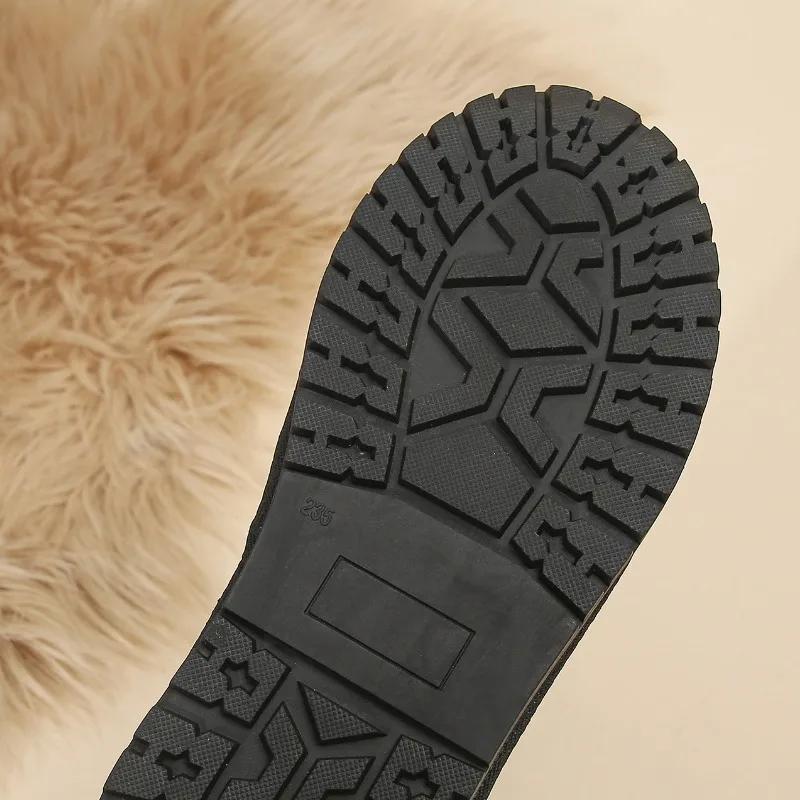 Fashion Winter Snow Boots for Women Waterproof Leather Shoes Winter Fur Cotton Shoes Thick Plush Ladies Ankel Boots Botines Para Mujeres