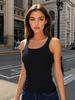 Ice Silk Spaghetti Strap Women's Tank Top with Chest Pads - Comfortable Summer Fashion for Europe and America