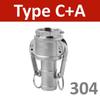 304 Stainless 1/2" 3/4" 1" 2"-5" BSP Female Male Camlock Fitting Adapter Barb Quick Disconnect For Hose Pump Homebrew A B-F type