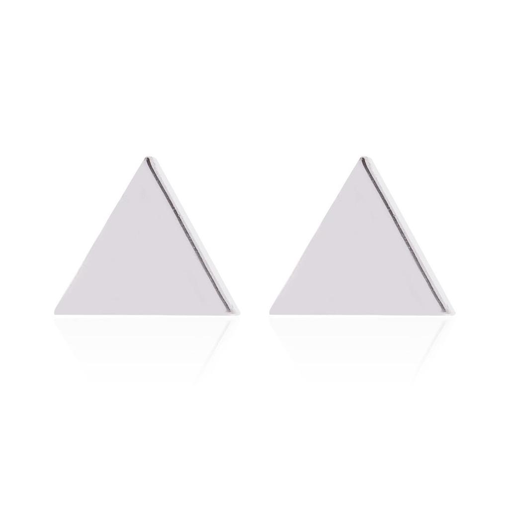 Korean Style Geometric Triangle Hollow Flower Ear Cuff Earrings for Women