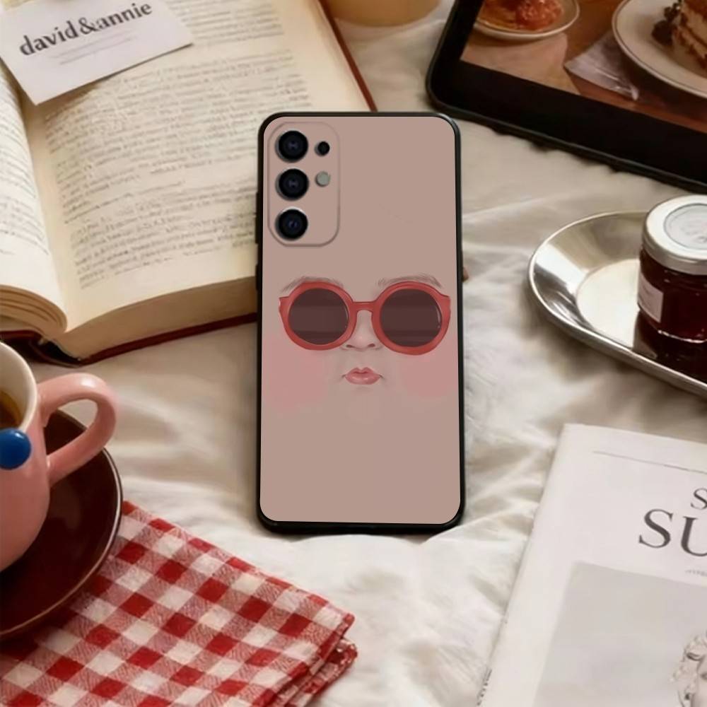 Abstract Facial Expression Phone Case For Samsung S25,S24,S21,S22,S23,S30,Ultra,S20,Plus,Fe,Soft Silicone Black Cover