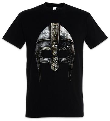Maglietta da uomo con elmo vichingo Rune Valhalla Loki Thor Vichinghi Vichinghi Odin