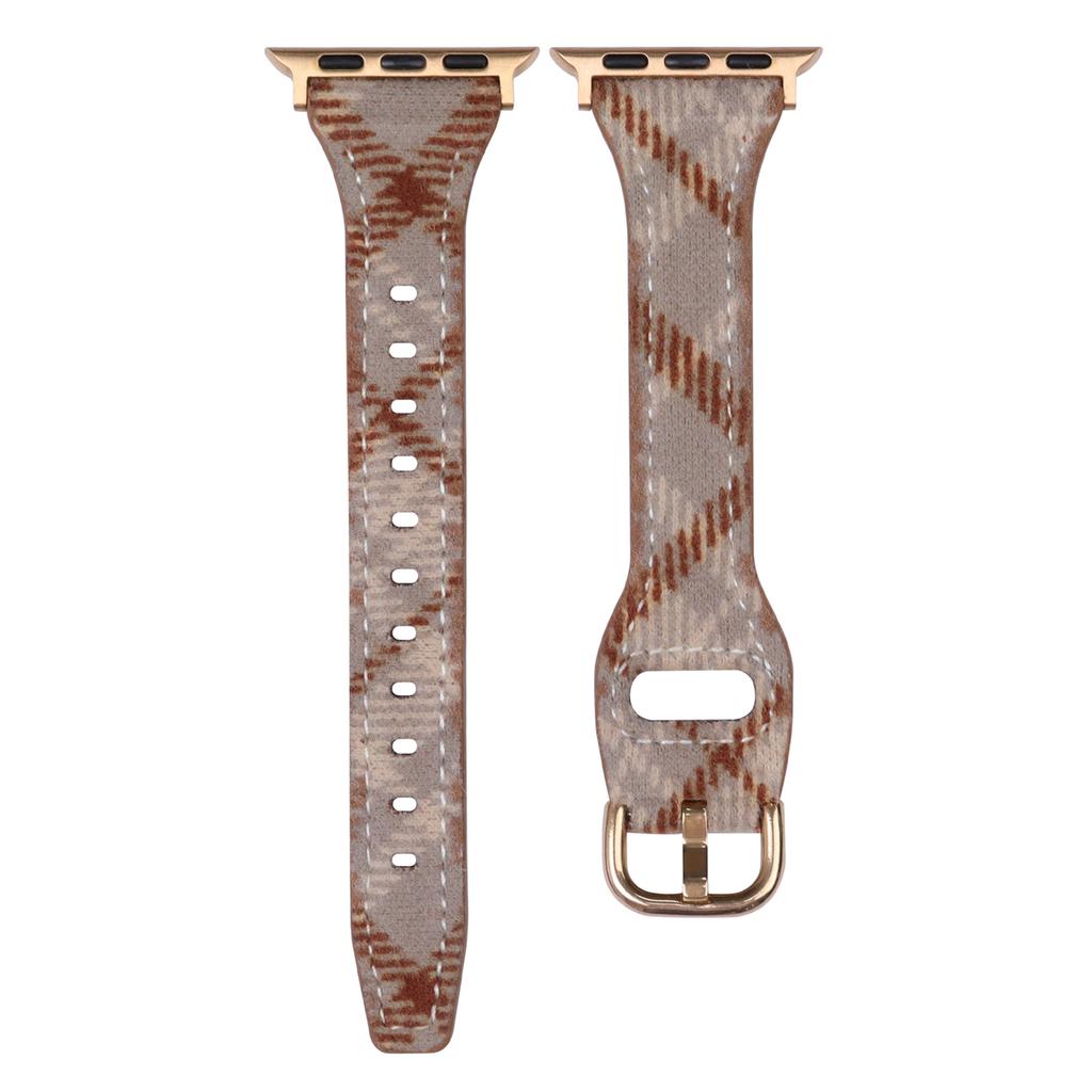 Pattern Design Wool Leather Strap for Apple Watch Series 11 10 42mm / 9 8 7 41mm / SE3 SE2 SE 6 5 4 40mm / 3 2 1 38mm Watch Band