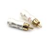 4ks Pozlacený RCA samec konektor Hifi audio kabel Audio video konektor adaptér