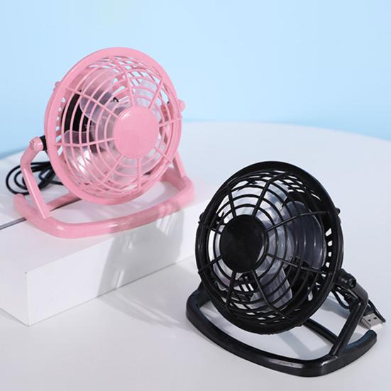 Mini Fan Quiet Stable Base Strong 4 Blades Wind Easy To Carry Cooling