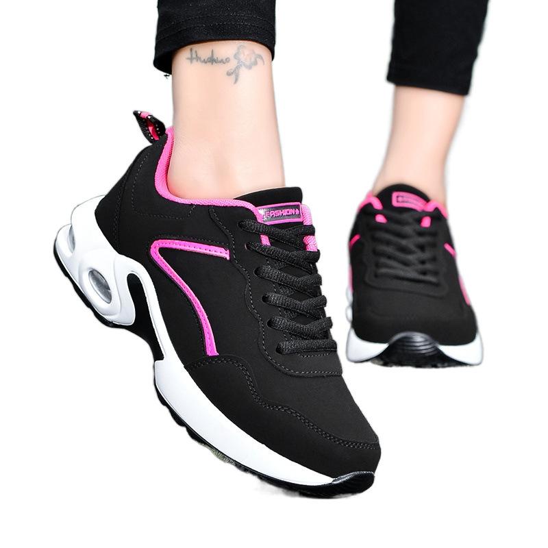 Autumn New Sports Shoes Air Cushion Running Shoes Leather Surface Casual Shoes Sports Running Shoes