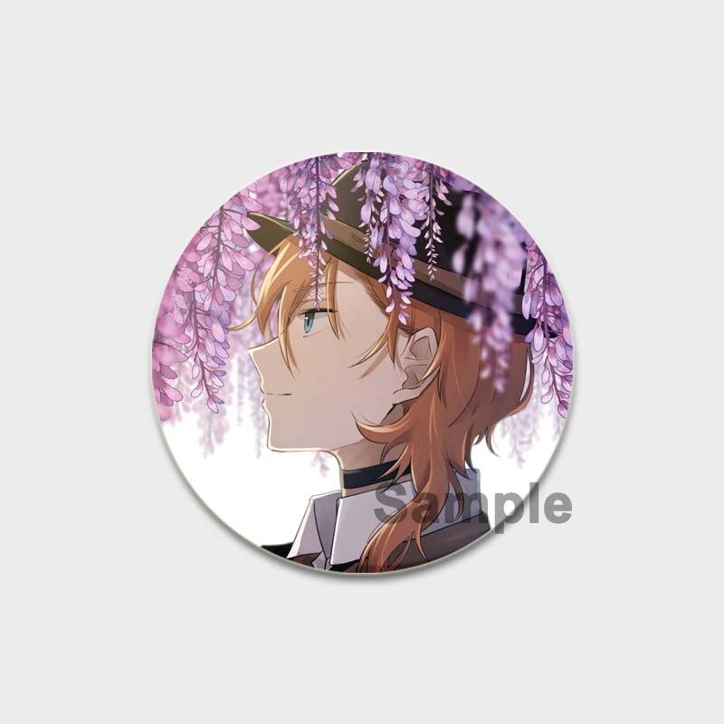 58MM 58mm Anime Bungo Toulaví psi Cosplay Odznak Roztomilá brož Nakajima Atsushi Kolekce Dazai Osamu Smaltované špendlíky na oblečení do batohu