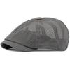 HT4822 Berets Men Women Spring Summer Mesh Cap Artist Painter Beret Hat Breathable Ivy Flat Cap Male Female Adjustable Beret Cap
