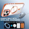 KEYSION Transparent Magnetic Case for MagSafe for iPhone 14 15 Pro Max Wireless Charging Shockproof Phone Cover for iPhone 14 15 Plus