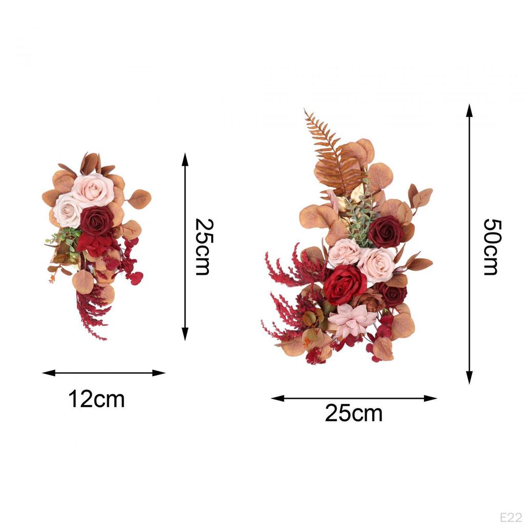 2 Pack Wedding Arch Floral Swag with Artificial Blooms for Home And Event