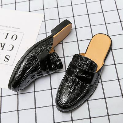 Letní nazouváky Mokasíny s krokodýlí kůží Plochý podpatek Pohodlné Pánské Ležérní Designové boty Polobotky Luxusní Nazouváky Boty Pánské