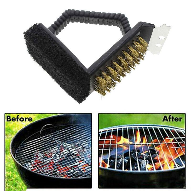 

1 3 В Барбекю Пикник Барбекю Стальная Проволока Гриль Инструмент для Чистки Щетка Скребок Удалитель