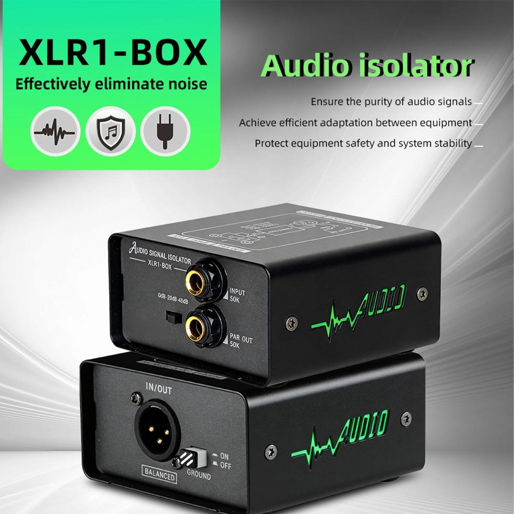 2 Channel Independent Isolation Audio Signal Isolator Noise Isolator Device for Recording Studio