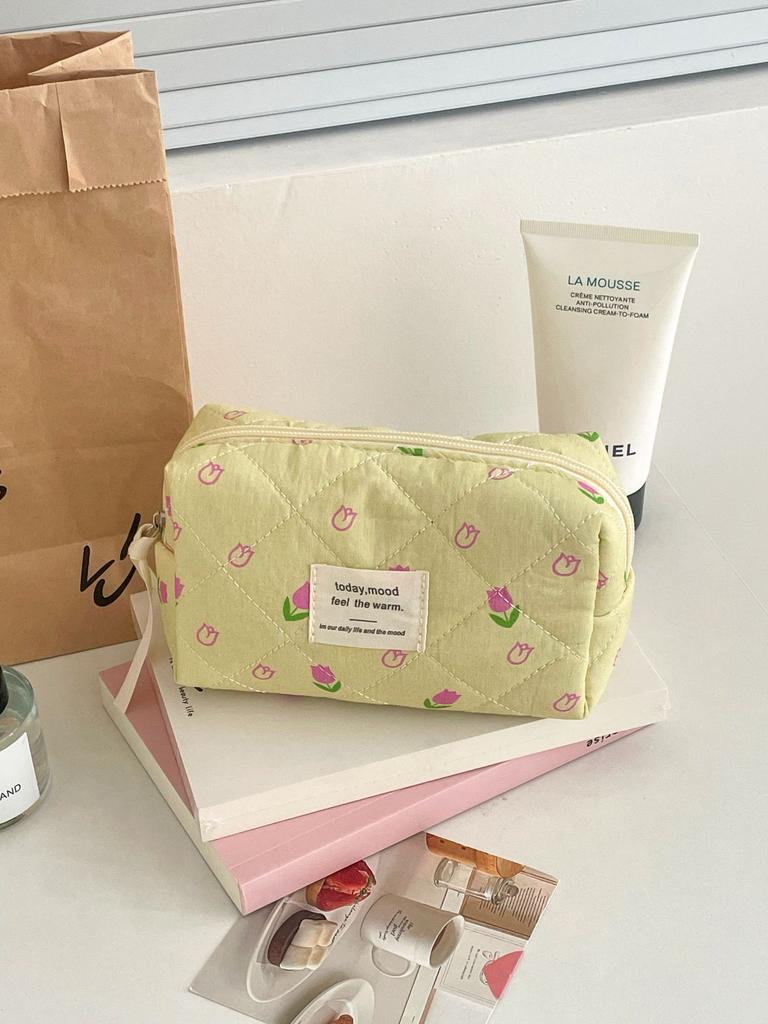 Large-capacity Portable Storage Bag for Students, Portable Toiletry Bag, Rose Makeup Bag, High Aesthetic Value