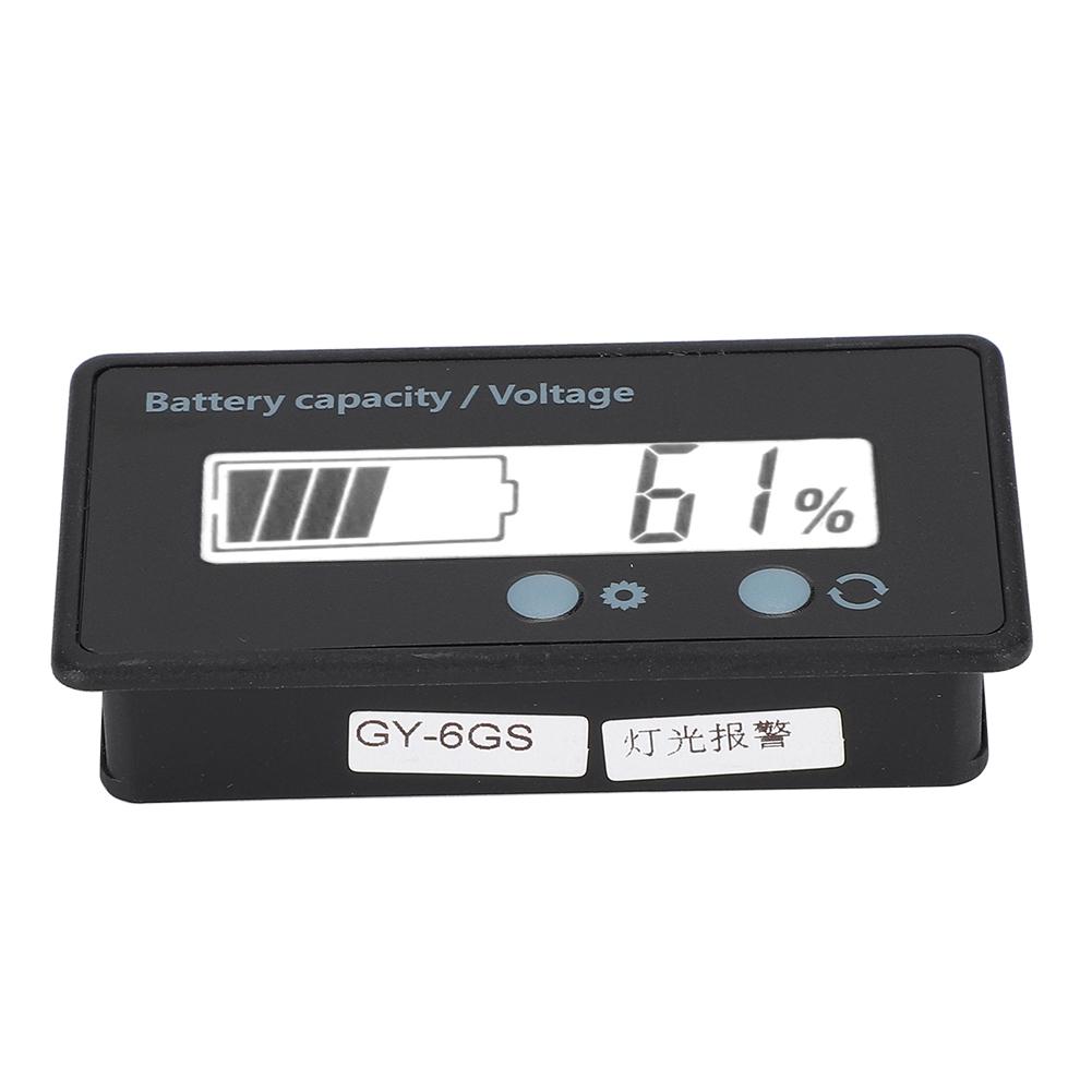 

GY-6GS Живлення від батареї РК-дисплей Вольтметр 12-84В з функцією світлової сигналізації (Біле світло) білий