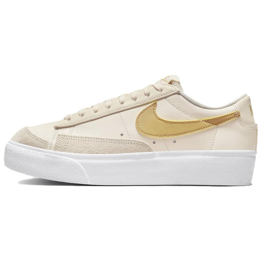 Nike Blazer Low Platform Pale Ivory Saturn Gold Women Sneakers Cream White DJ0292-113
