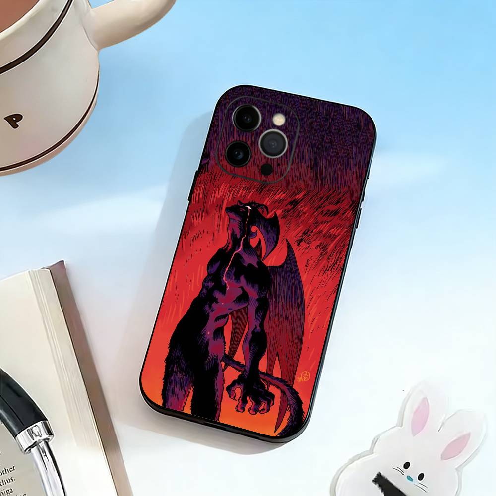 DC-Devilman C-Crybaby Handyhülle Für iPhone 17,16,15,14,13,12,11 Plus,Pro Max,XS,Weiche Silikon Schwarze Hülle