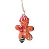 Gingerbread Man Christmas Tree Hanging Pendant Resin Hanging Xmas Tree Ornament Painted Funny Christmas Decoration