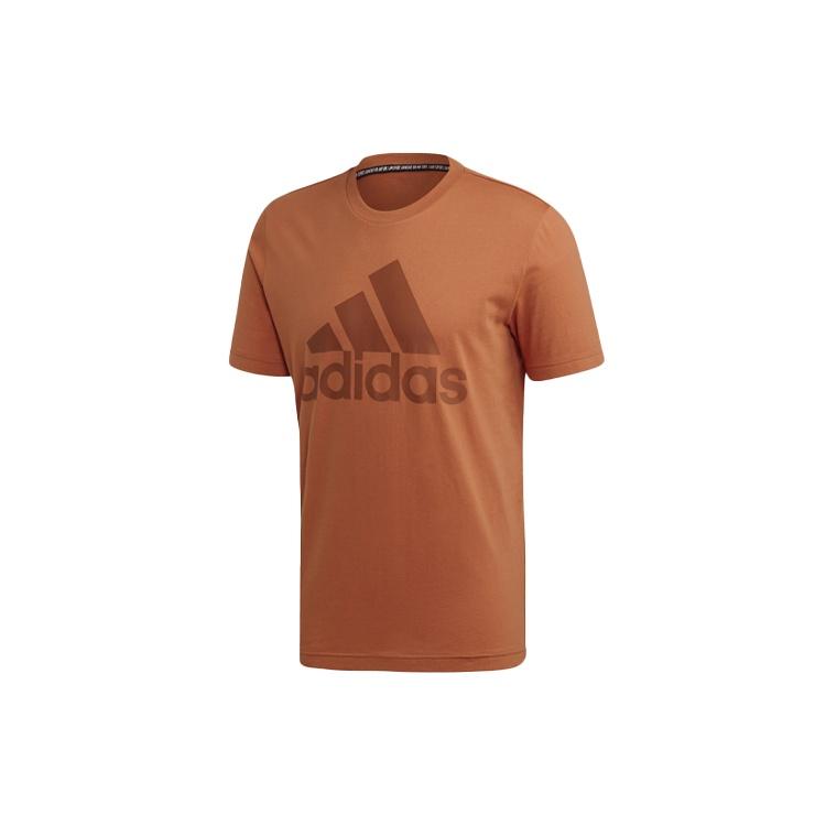 adidas MH Bos Tee Gym Training Sports Round Neck Short Sleeve Khaki Brown Men s EB5243 M