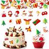 Edible Decorations for Cake Cupcakes 48 Pcs Christmas Wafers