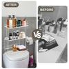 Over The Toilet 3 Tier Storage Organizer No Drilling Toilet Storage Shelf Metal Multi Functional Storage Rack for Bathroom