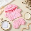 Roupas de Boneca Cimoon Conjunto de Moletom Rosa para Brinquedos de Pelúcia de 15cm e 17cm Fantasia Fofa Roupa Acessório