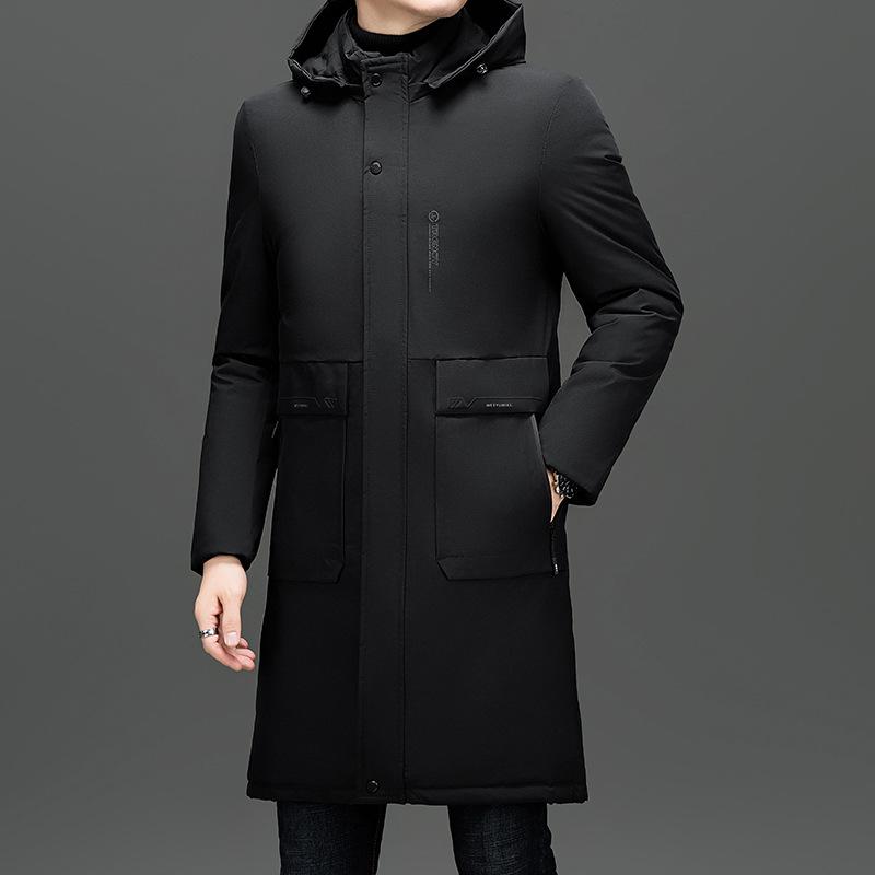 Men High End Long Thicken Winter Brand Casual Fashion Hooded Parka Jacket Heavy Windbreaker Outdoor Windproof Coats Outerwear