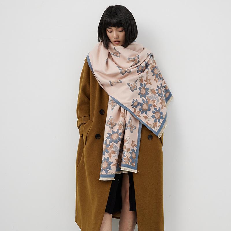 Premium High-Quality Air-Conditioned Room Shawl Outside Women'S Summer Office Nap Imitation Cashmere Fringed Warm Scarf