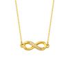 Korean Version of Popular Fashion Simple Infinite 8-character Necklace Women's Creative Inlay Synthetic Zircon Necklace Pendant Jewelry Wholesale