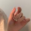 Korean Delicate Heart Beads Shiny Zircon Water Drop Bracelet For Women Simple Love Heart Beaded Adjustable Chain Bangle Jewelry
