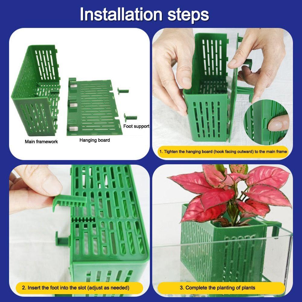 Hydroponic Hanging Aquarium Plant Holder Water Plant Landscape Aquarium Planter Cups for Fish Tank