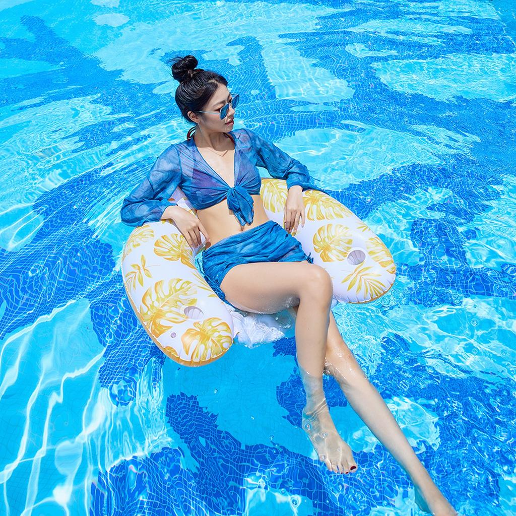 Aufblasbarer Schwimmstuhl für Erwachsene PVC Schwimmbett Faltbares Aufblasbares Bett