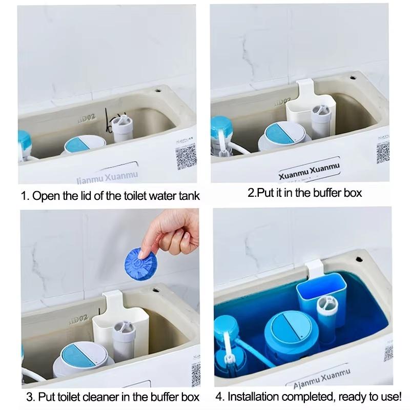 1Pcs Toilet Bowl Cleaner Buffer Box Toilet Solid Dispenser Tank Replacement Part Hanging Slow-Release Dispenser